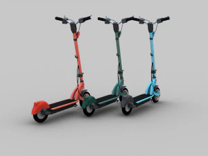 Electric Scooter Lowpoly 3D Model