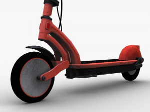 Electric Scooter Lowpoly 3D Model