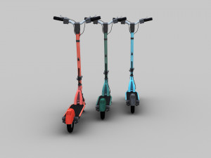 Electric Scooter Lowpoly Model 3D