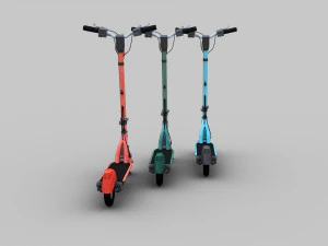 Electric Scooter Lowpoly 3D Model