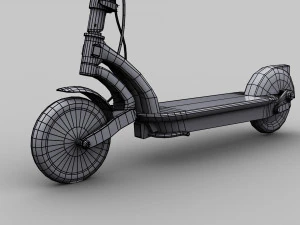 Electric Scooter Lowpoly 3D Model
