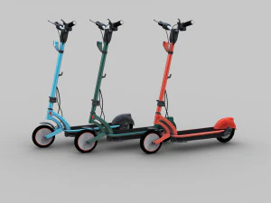 Electric Scooter Lowpoly 3D Model