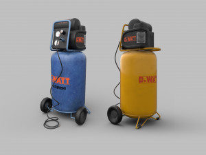 Air compressor Lowpoly 3D Model