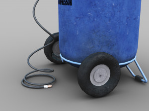 Air compressor Lowpoly 3Dモデル