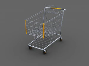 Carrello della spesa Lowpoly Modello 3D