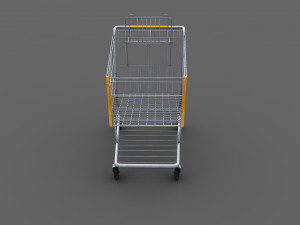 Shopping Cart Lowpoly Modello 3D
