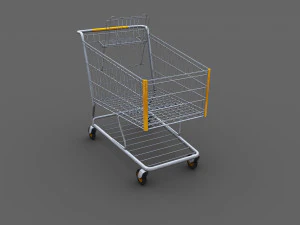 Carrello della spesa Lowpoly Modello 3D