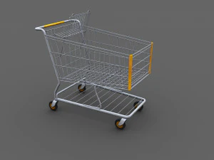 Carrello della spesa Lowpoly Modello 3D
