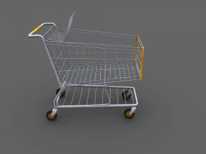 Carrello della spesa Lowpoly Modello 3D