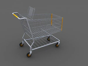 Carrello della spesa Lowpoly Modello 3D