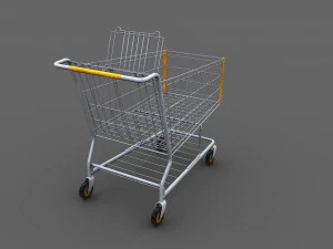 Carrello della spesa Lowpoly Modello 3D