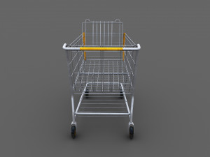 Shopping Cart Lowpoly Modello 3D