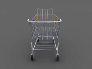 Carrello della spesa Lowpoly Modello 3D