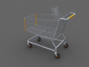 Carrello della spesa Lowpoly Modello 3D