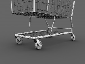 Shopping Cart Lowpoly Modello 3D