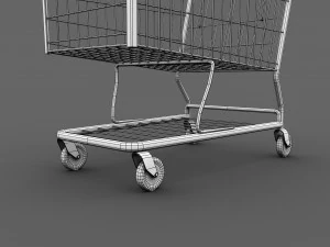 Carrello della spesa Lowpoly Modello 3D