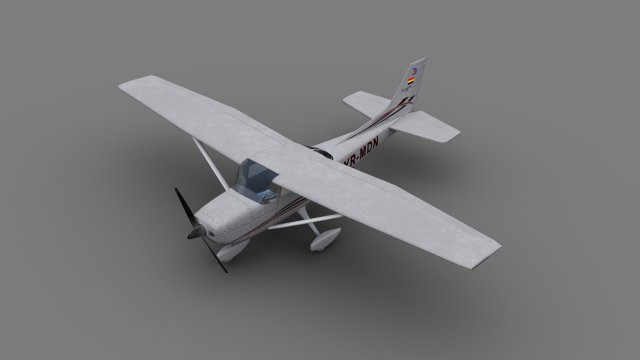 Aircraft Lowpoly 2 3D Model .c4d .max .obj .3ds .fbx .stl .blend 
