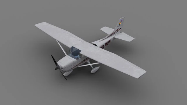 Aircraft Lowpoly 2 3D Model .c4d .max .obj .3ds .fbx .stl .blend
