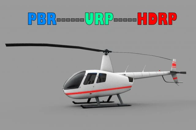 Robinson R44 Lowpoly 3D Model .c4d .max .obj .3ds .fbx .stl .blend