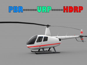 Robinson R44 Lowpoly 3D Model