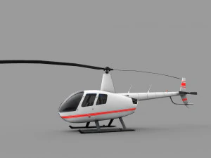 Robinson R44 Lowpoly 3D Model