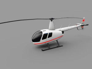 Robinson R44 Lowpoly 3D Model
