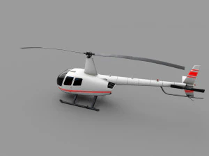 Robinson R44 Lowpoly 3D Model