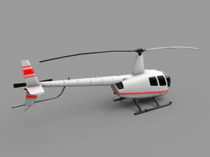 Robinson R44 Lowpoly 3D Model