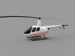 Robinson R44 Lowpoly 3D Model