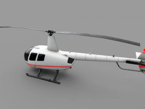 Robinson R44 Lowpoly 3D Model
