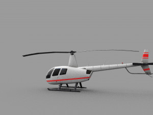 Robinson R44 Lowpoly 3D 모델