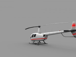 Robinson R44 Lowpoly 3D 모델