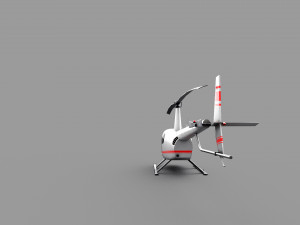 Robinson R44 Lowpoly 3D 모델
