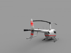 Robinson R44 Lowpoly 3D 모델