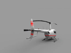 Robinson R44 Lowpoly 3D Model