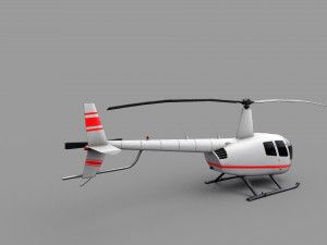 Robinson R44 Lowpoly 3D 모델
