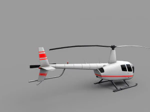 Robinson R44 Lowpoly 3D Model
