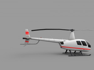 Robinson R44 Lowpoly 3D 모델