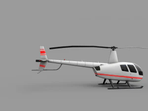 Robinson R44 Lowpoly 3D Model