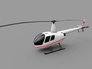 Robinson R44 Lowpoly 3D Model