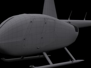 Robinson R44 Lowpoly 3D 모델