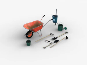 Narzędzia ogrodowe Model 3D