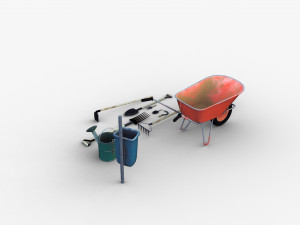 Garden Tools 3D मॉडल