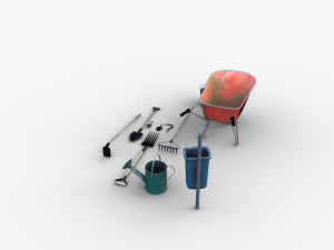 Garden Tools 3D मॉडल