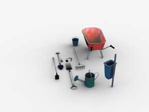 Garden Tools 3D मॉडल