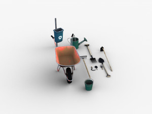 Garden Tools 3D मॉडल