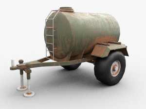 Water tank semi trailer 3D Модель