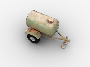 Water tank semi trailer 3D Modell