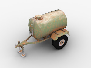 Water tank semi trailer 3D Modell