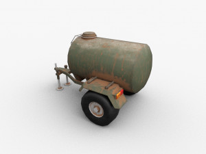 Water tank semi trailer 3D Modell
